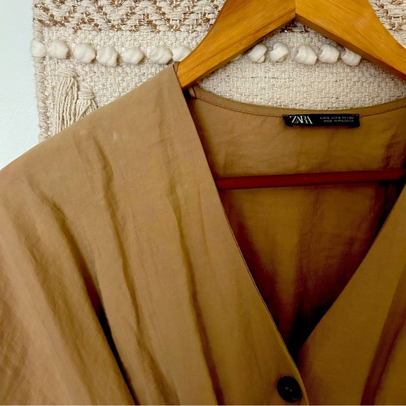 Zara camel button down dress - Picture 14 of 14